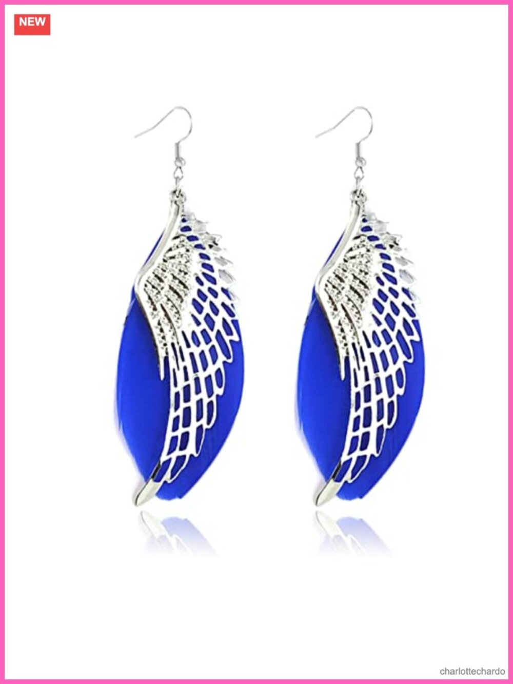 Angel Wings Feather Earrings Silver Plated Fairy Wing Dangle Drop Wedding